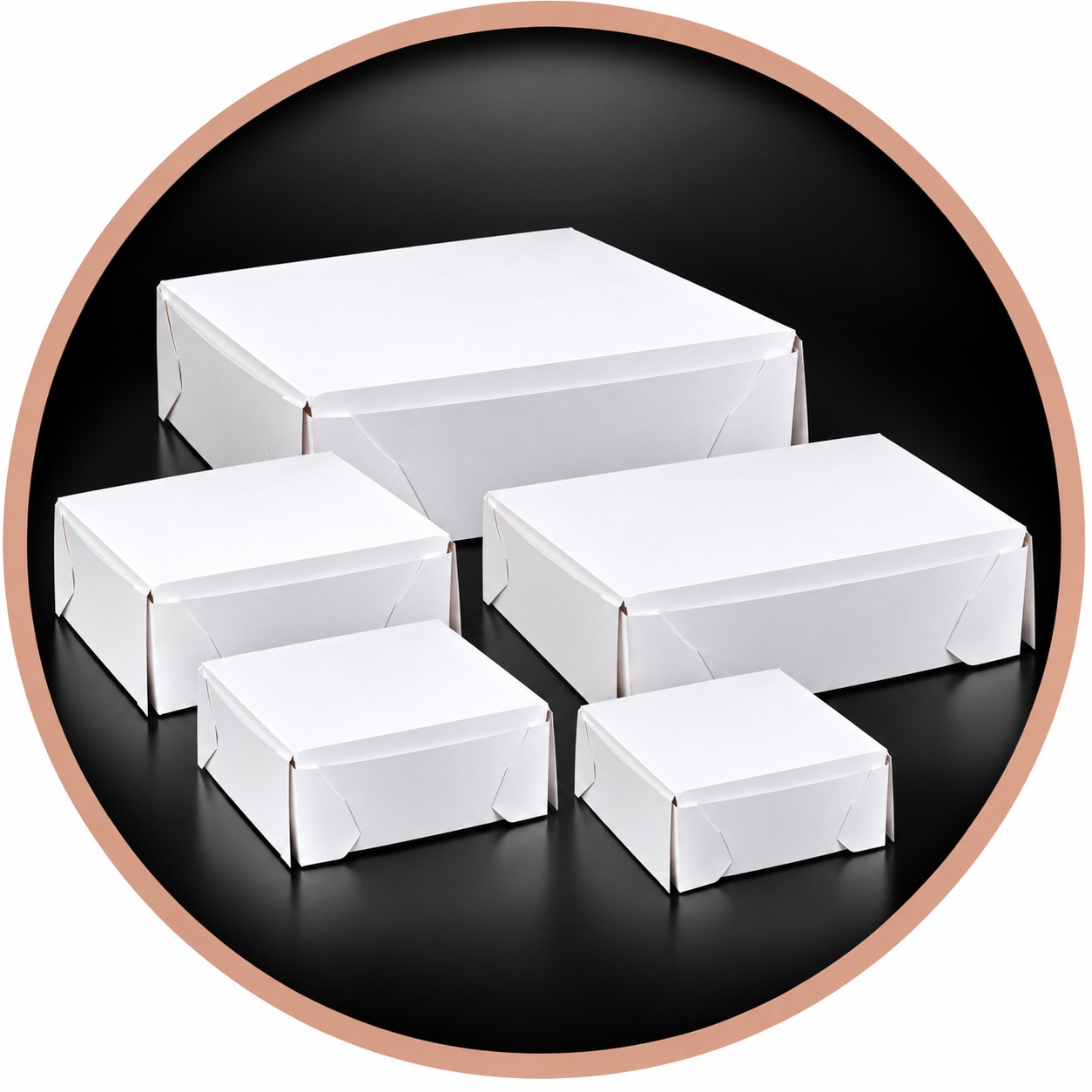 WHITE CARTON CAKE BOXES