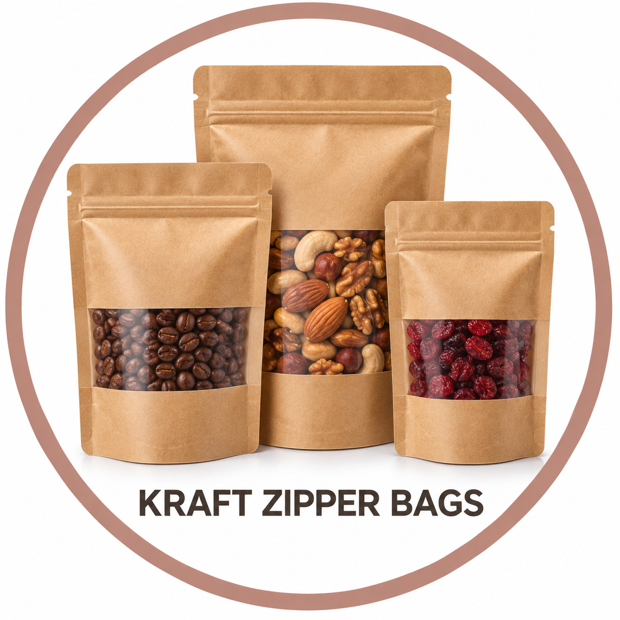 Kraft Zipper Bags